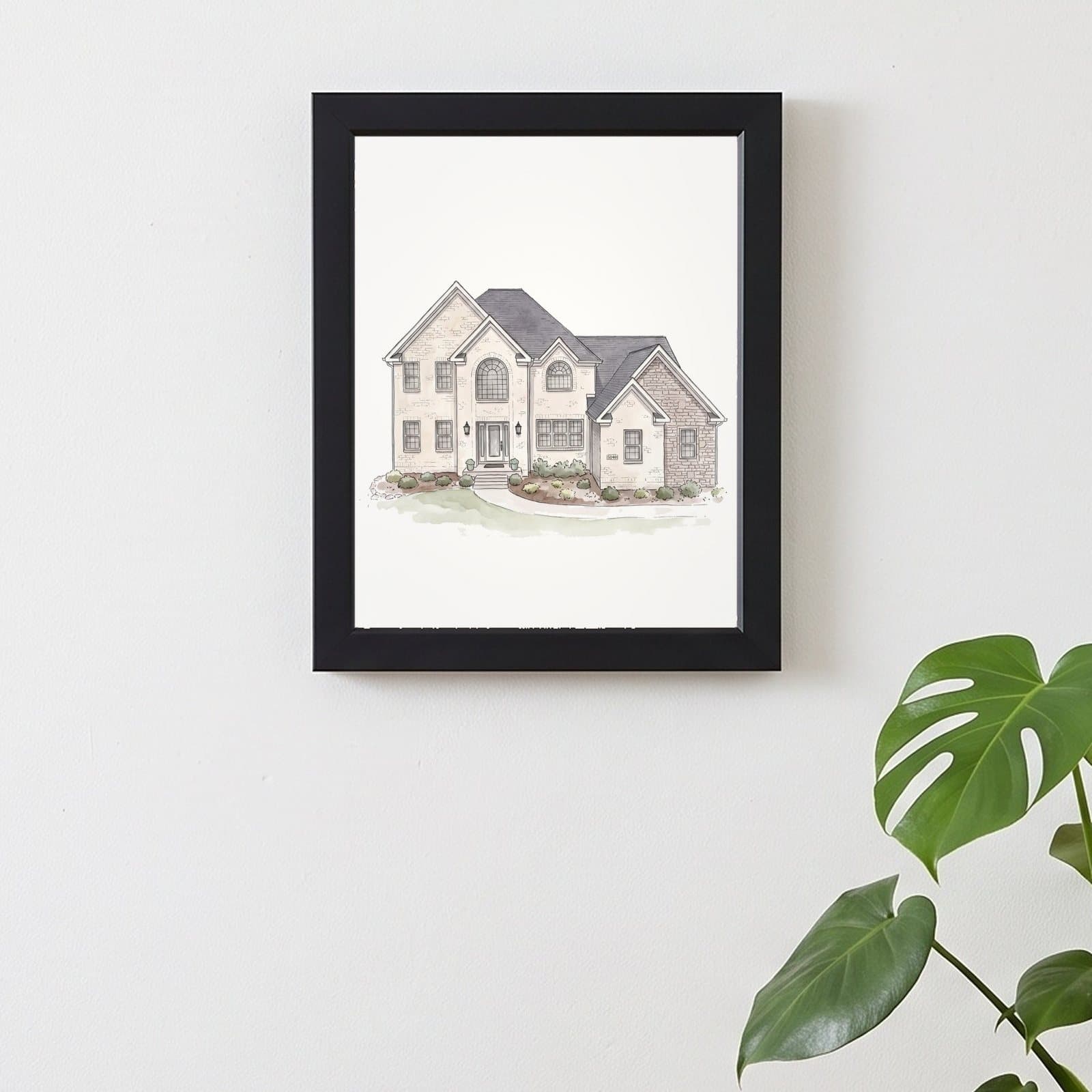 Framed 8x10 in a Black frame, hung on a wall.